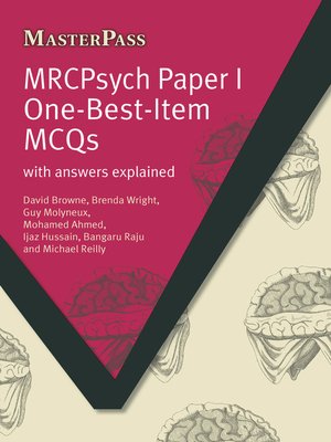 cover image of MRCPsych Paper I One-Best-Item MCQs